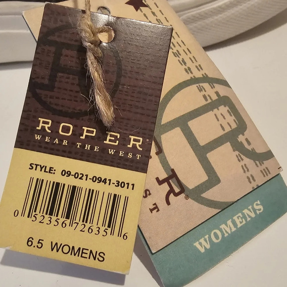 Roper NWT “Madeline” Brown brushed Leather Embroidered upper lace up SZ. 6.5 - Picture 2 of 10